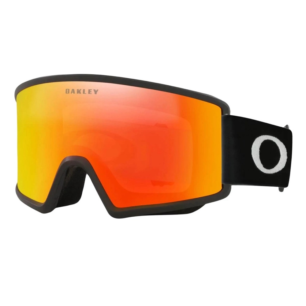 NWT OAKLEY TARGET LINE L SNOW GOGGLES Matte Black Fire Iridium Lens